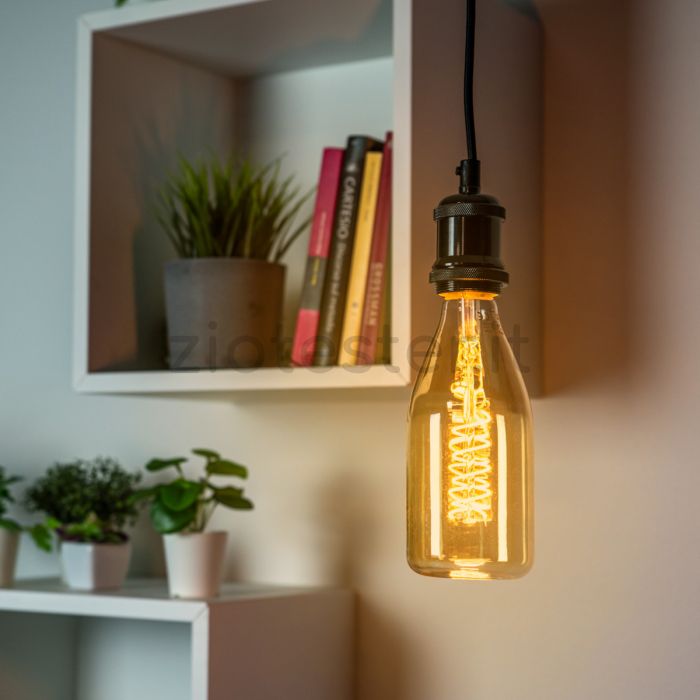 SYLVANIA Lampadina LED E27 Stile Retro - 4.5W 250 Lumen - Luce Bianca Calda 2000K - Sferica Ø190mm - Dimmerabile