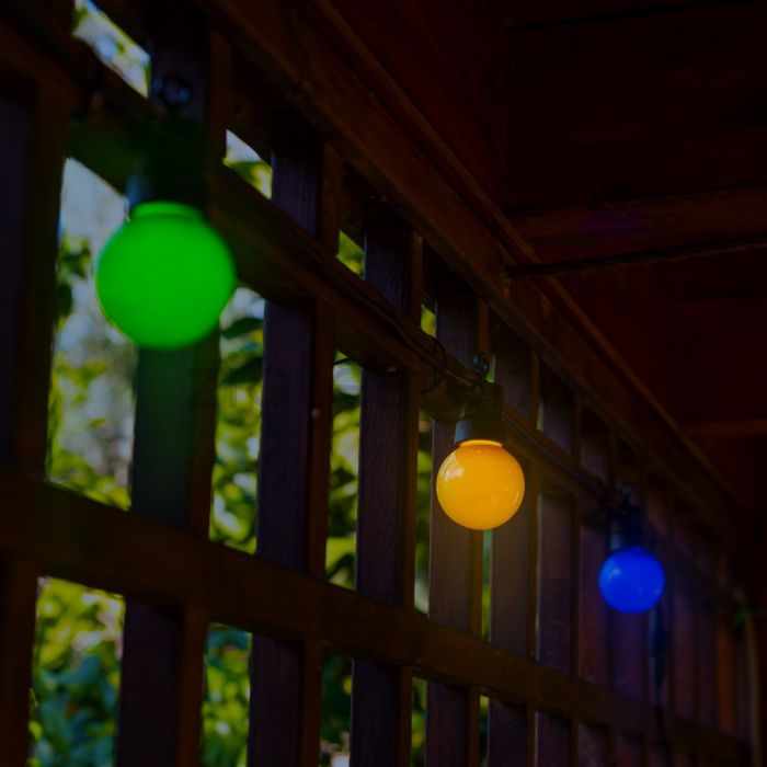 Catenaria Luminosa con lampadine colorate