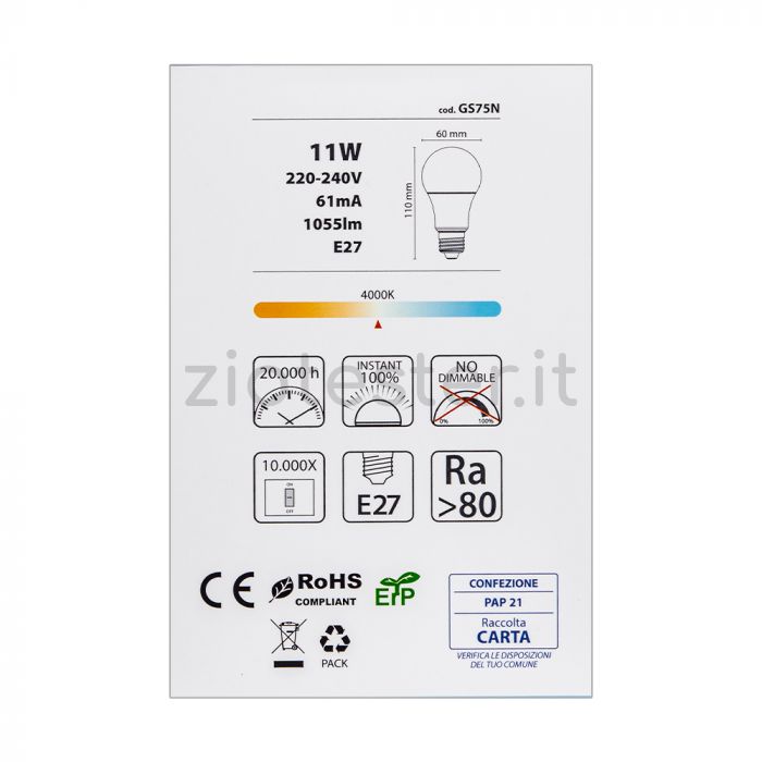 Lampadina Sensore Crepuscolare