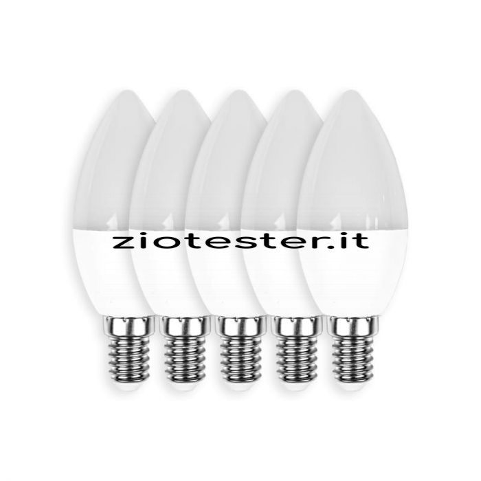Lampadina LED Oliva 6W Equivalente a 40W E14 (5 pz.)-5lamp