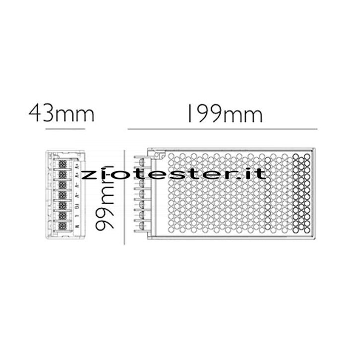 Alimentatore Driver per LED 24V 150W