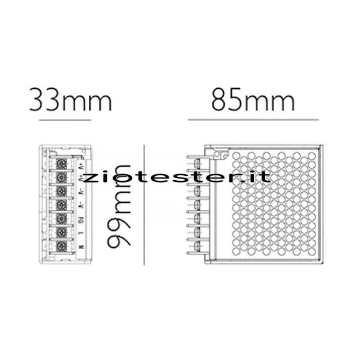 Alimentatore Driver per LED 24V 24W