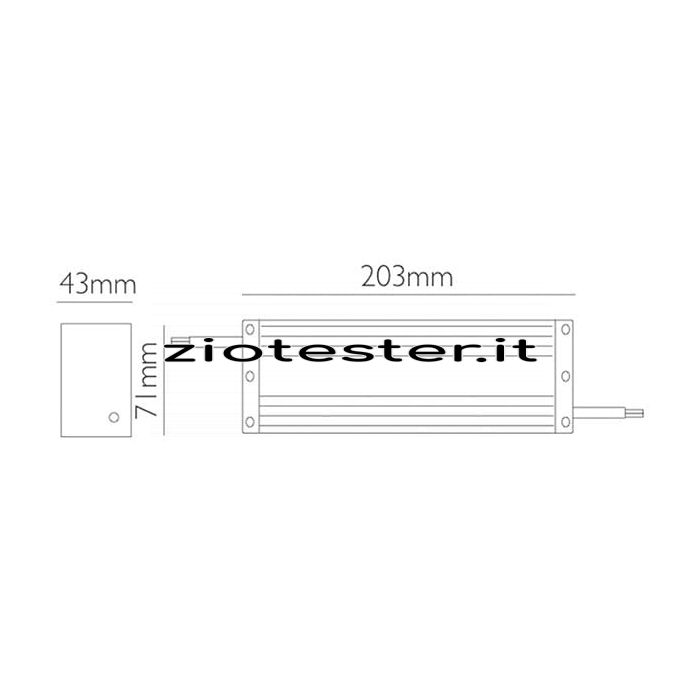 Alimentatore Driver Waterproof per LED 24V 100W 