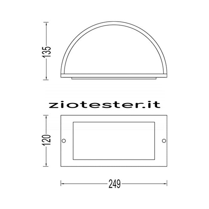 Lampada esterna da parete Giotto
