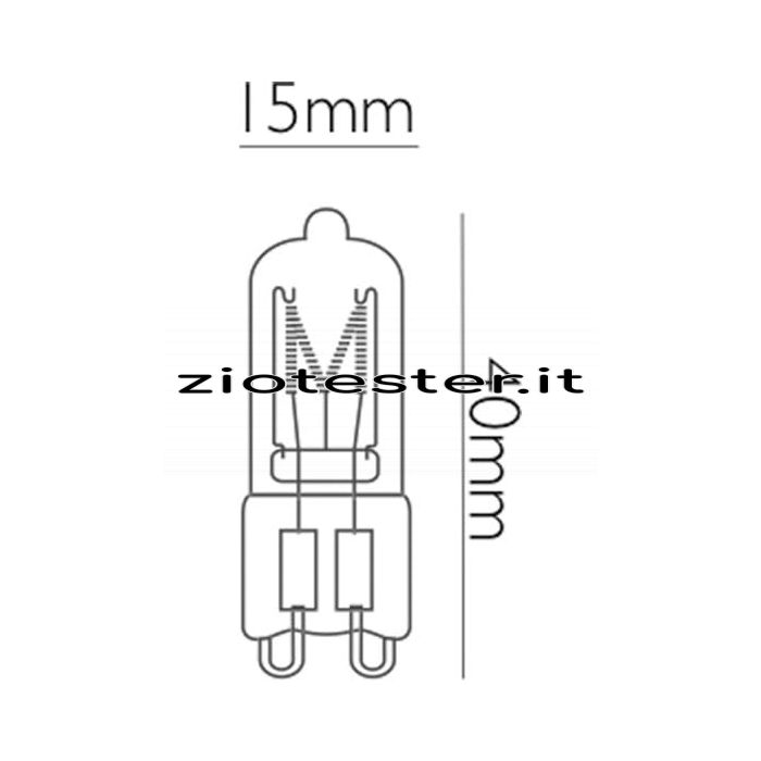 Lampadina Alogena G9 75W Frosted