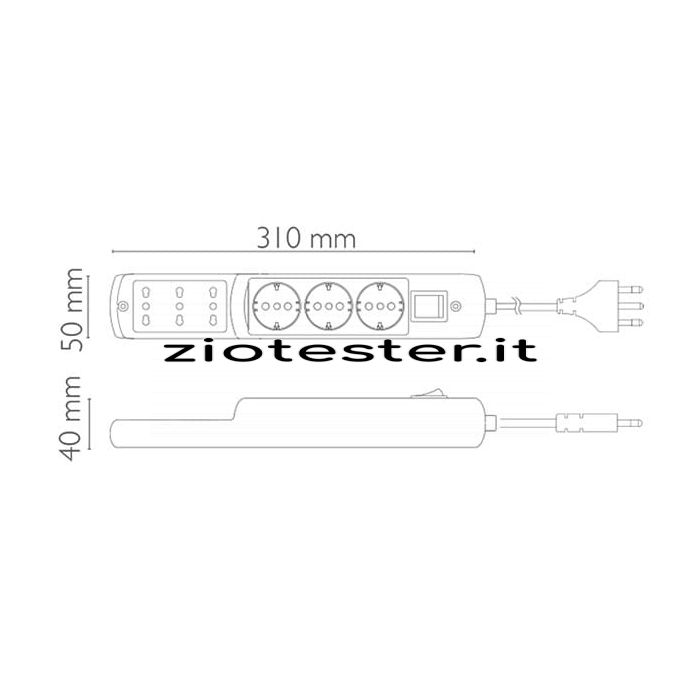 Multipresa Bivalente 3+3 Schuko