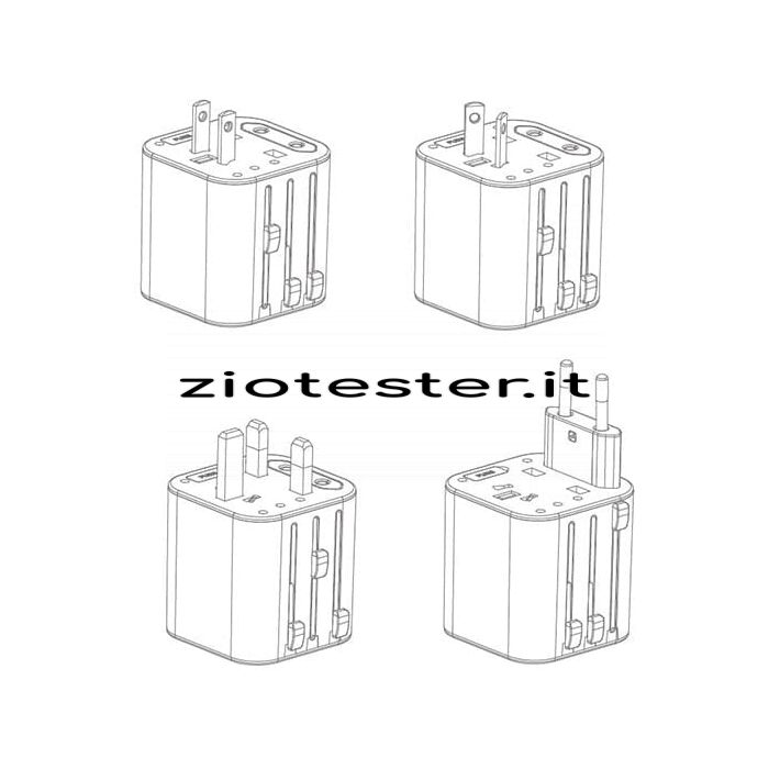 Adattatore da viaggio multipresa-tec2