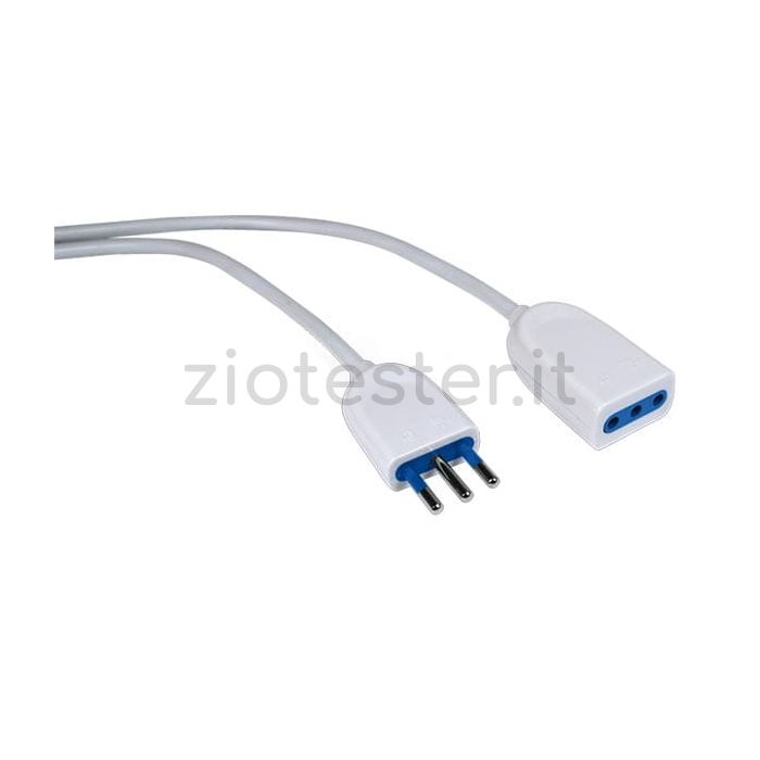 Prolunga 2 Poli + T 10A Bianco