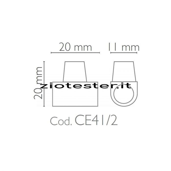 Morsetti unipolari a cappuccio in stecche da 10pz-tec2