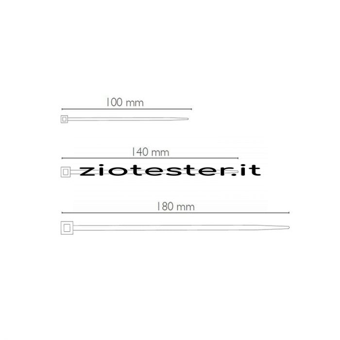 Fascette in plastica fermacavi bianche 25pz-tec