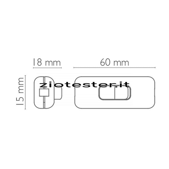 Interruttore a Bilanciere dimensioni