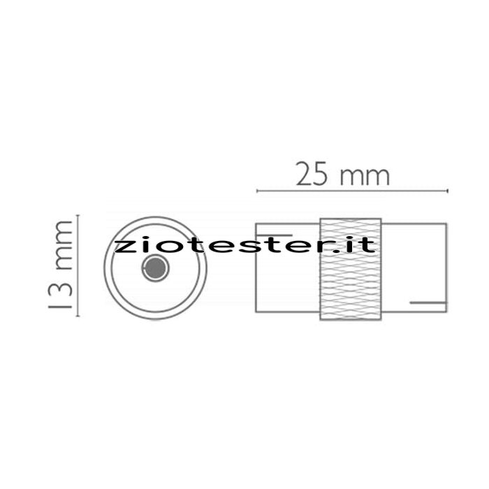 Raccordo doppia presa antenna dimensioni