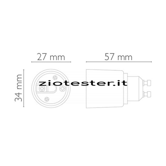 Adattatore portalampada GU10/E27