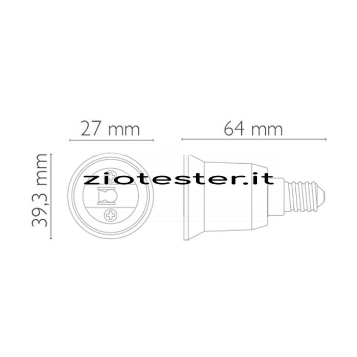 Adattatore portalampada E14/E27