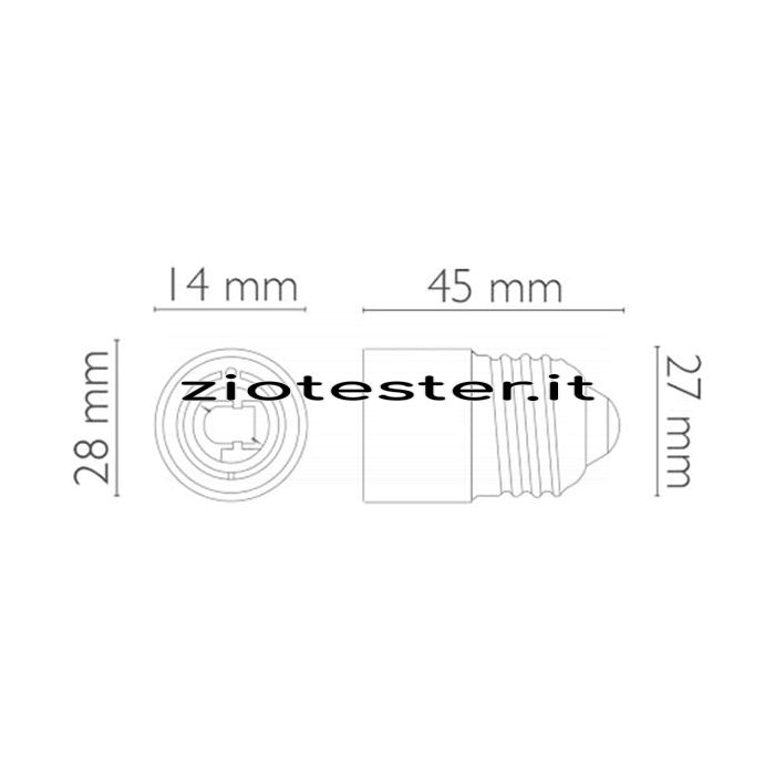 Adattatore portalampada E27/E14