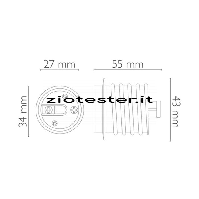 Portalampada adattatore per installazione di lampade E40 in porta lampada  E27