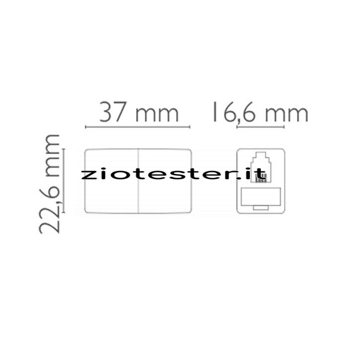 Adattatore telefonico RJ14 - RJ14