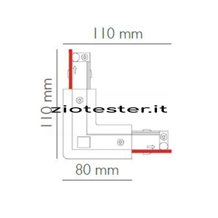 Connettore angolare a 