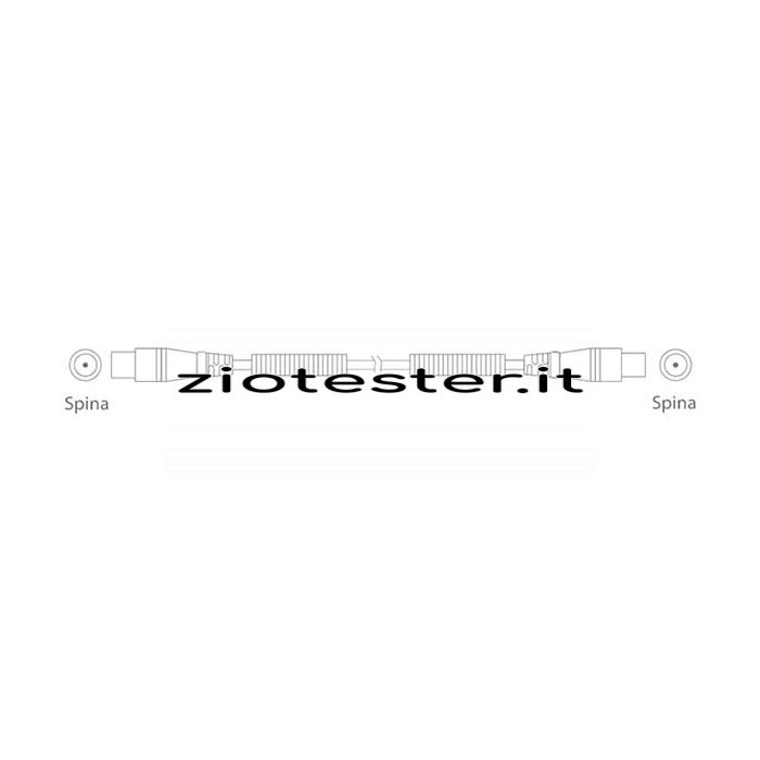 Cavo antenna coassiale spina - spina 75 Ohm con filtri 1,5m