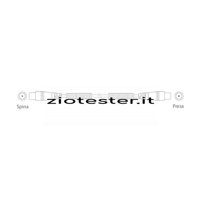 Cavo antenna coassiale spina - presa 75 Ohm con filtri 1,5m