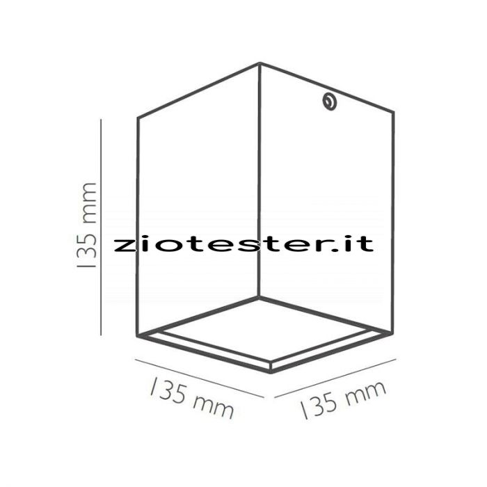Struttura da incasso quadrata in alluminio per faretto-tec