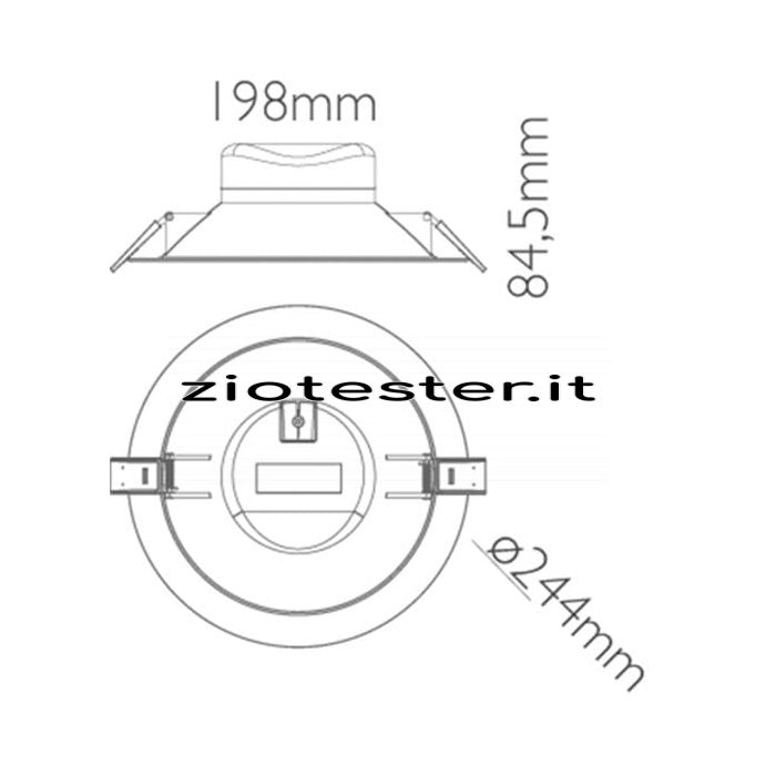 Apparecchio LED da incasso Down Light 25W
