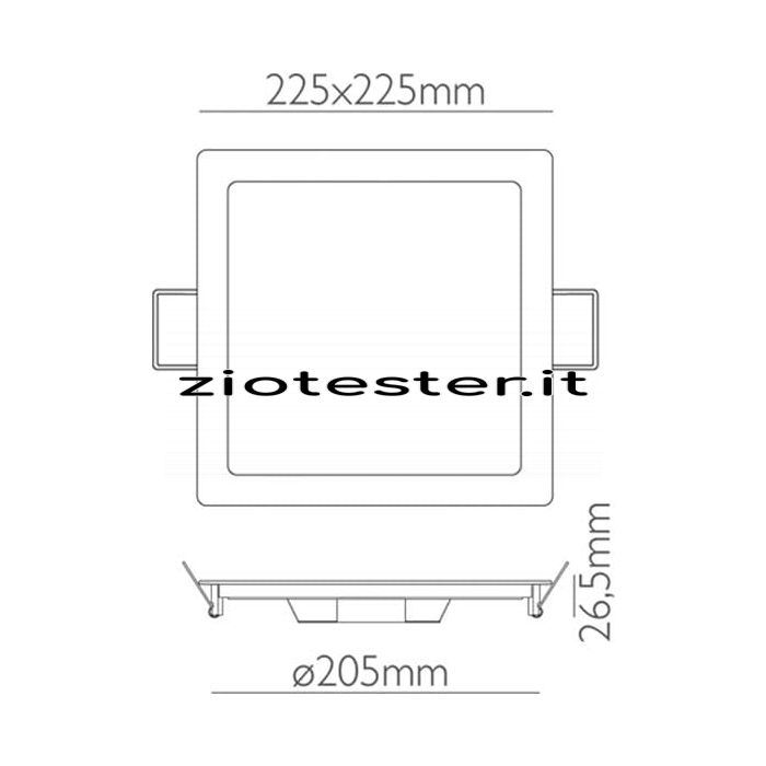 Pannello LED quadrato 18W
