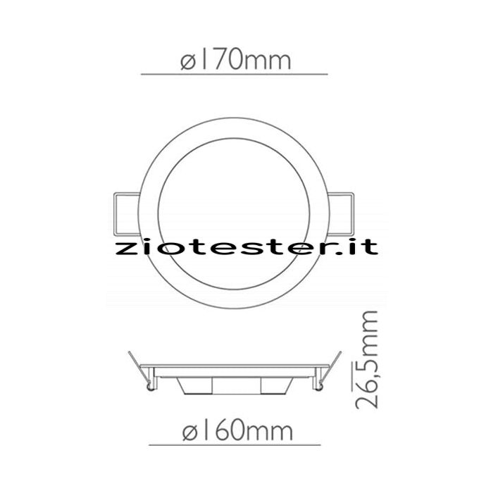 Pannello LED rotondo 12W