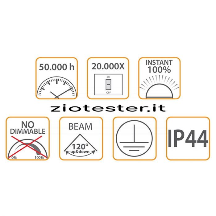 Lampada LED da parete Ghiberti 7W-info3