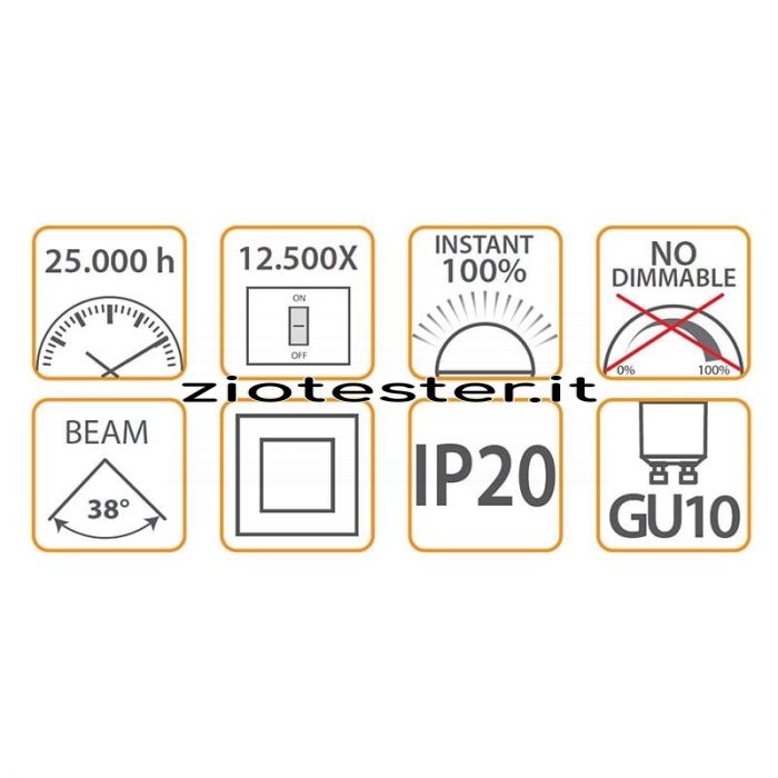 Lampada LED da incasso 12W Equivalente a 75W AR111-info