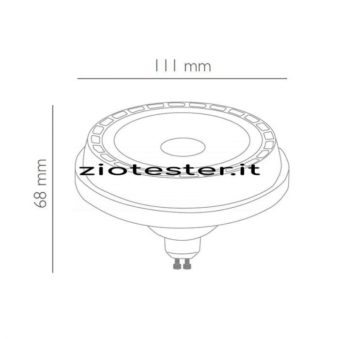Lampada LED da incasso 12W Equivalente a 75W AR111-tec