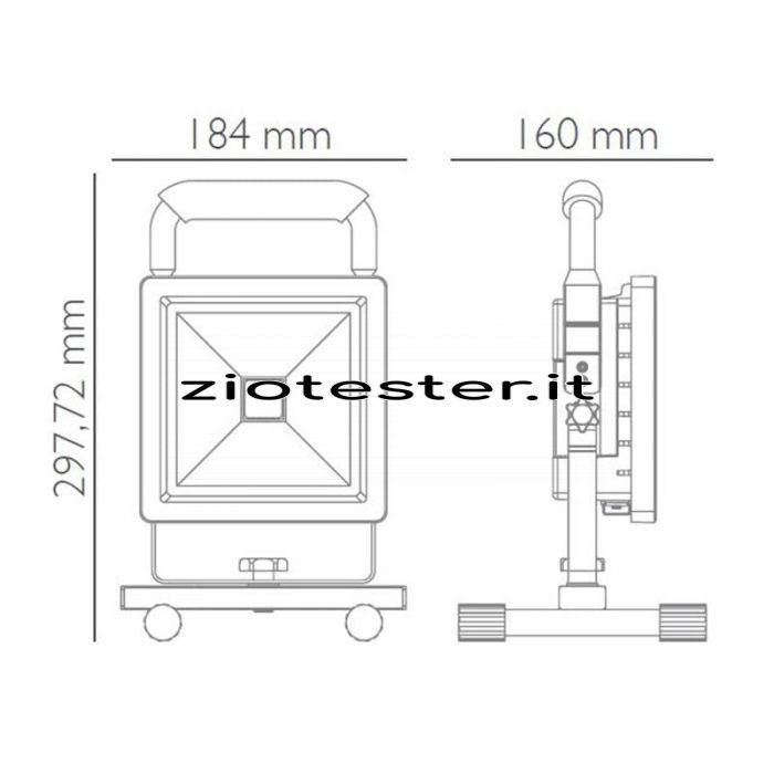 Faretto LED Portatile Ricaricabile Flood Light 20W_tec