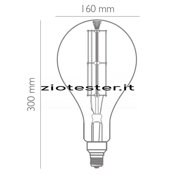 Lampadina LED Filament Gold Vintage 8W Dimmerabile E27-tec