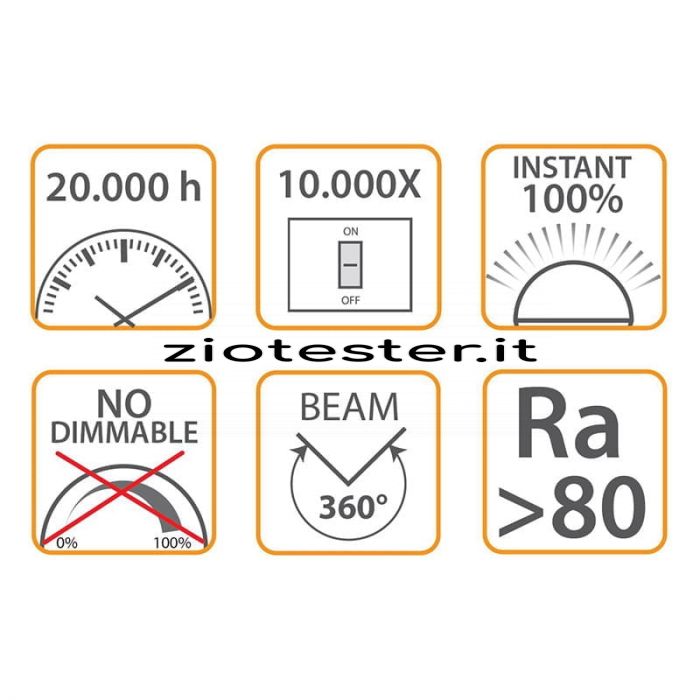 Lampadina LED Filament Bulb T27-info