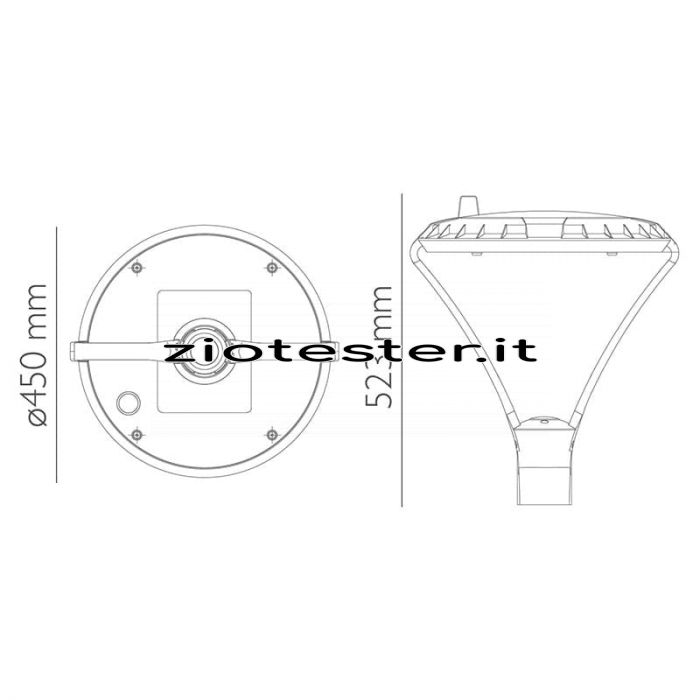 Lampione LED da esterno 80W-tec