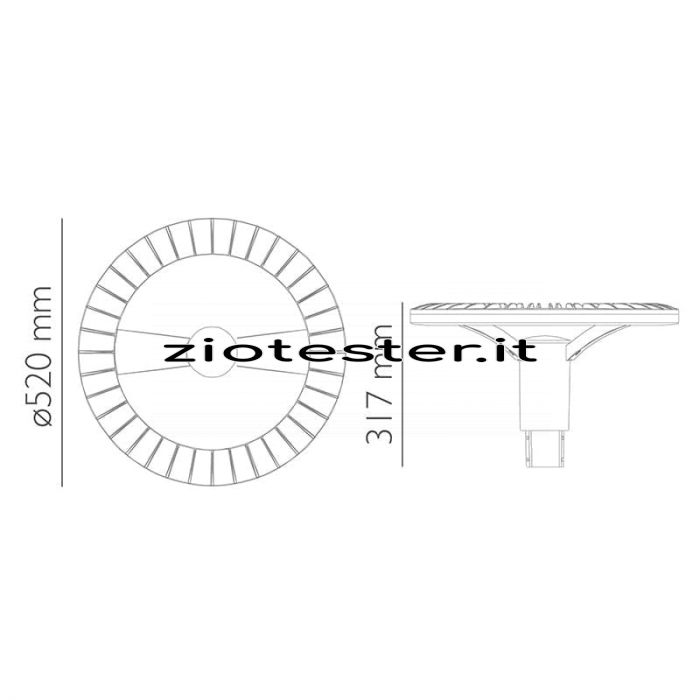 Lampione LED da esterno 60W-tec