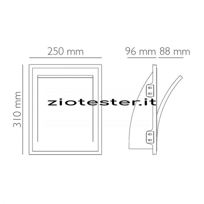 Portafaretto in gesso GYPSUM A Wall E14-tec