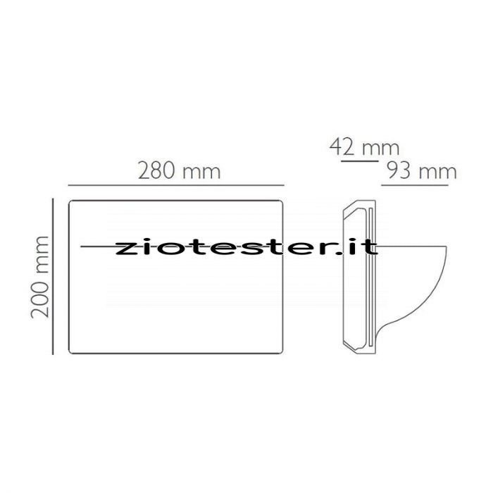 Portafaretto in gesso GYPSUM B Wall E14-tec