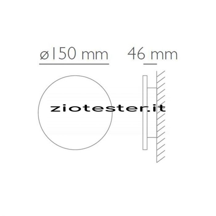  Lampada in gesso GYPSUM Wall small 6W-tec