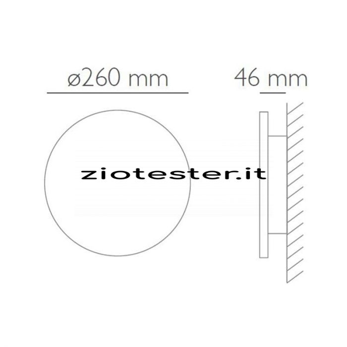  Lampada in gesso GYPSUM Wall big 10W-tec