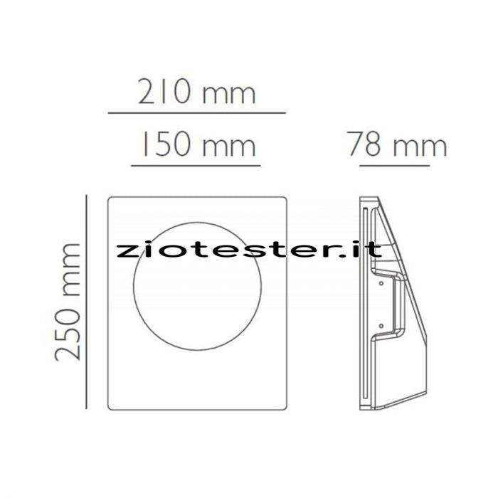 Portafaretto in gesso GYPSUM Wall small GU10-tec