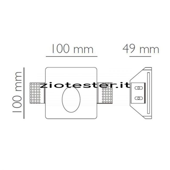 Portafaretto in gesso GYPSUM Wall light O-tec