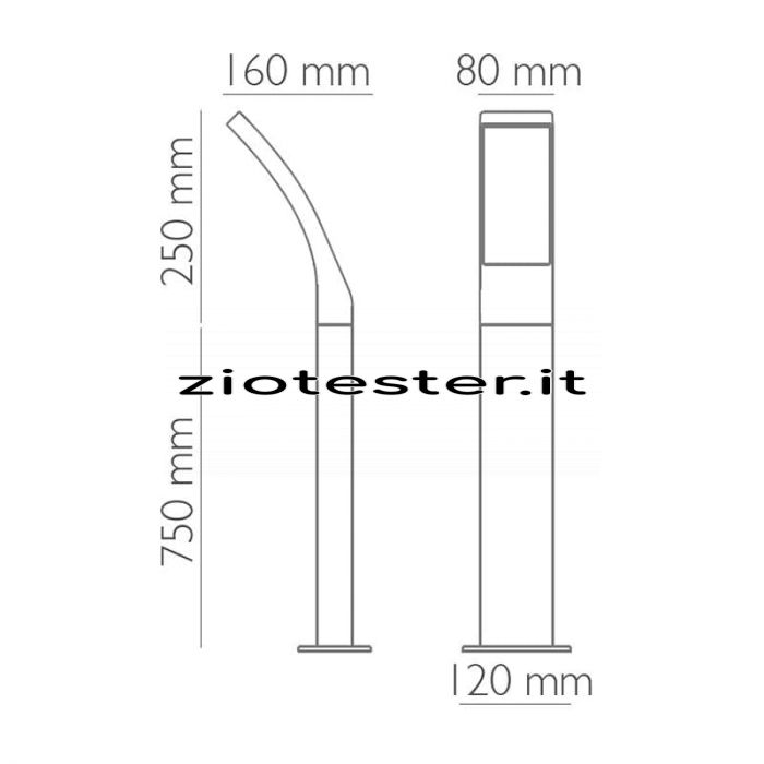 Lampada da esterno APOLLO 2 12W-tec