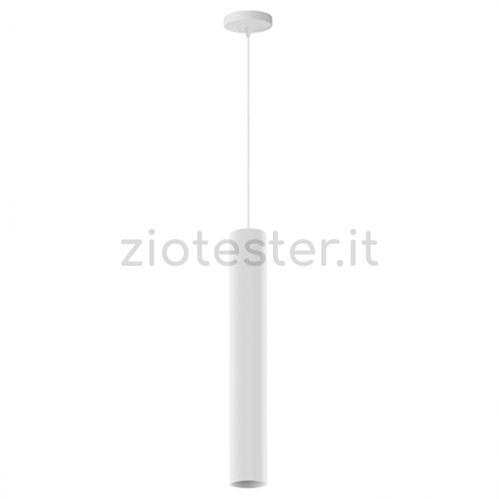 Pendel in alluminio con attacco per lampadine GU10-bianco