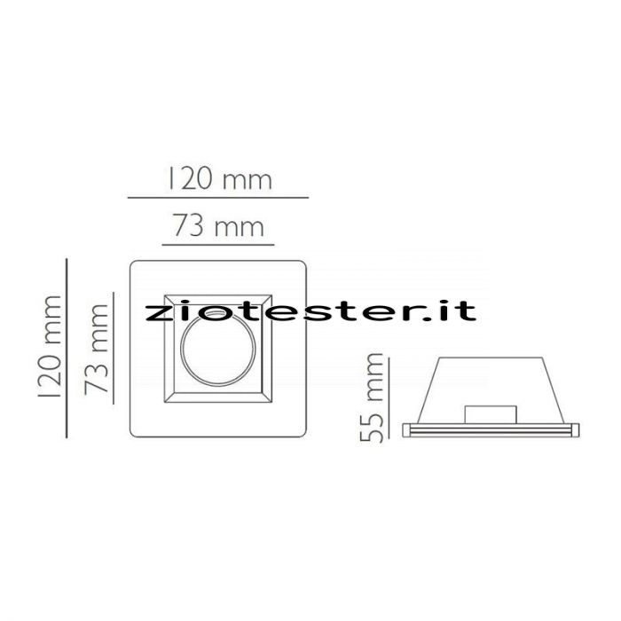 Portafaretto in gesso GYPSUM GU10-tec