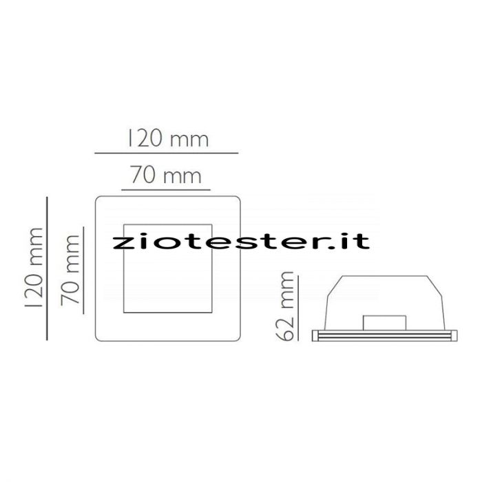 Portafaretto in gesso GYPSUM B GU10-tec
