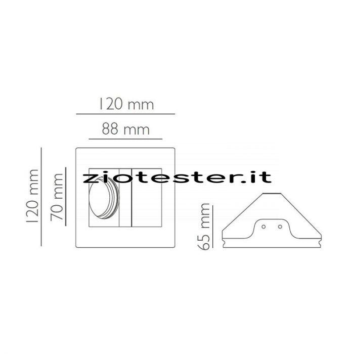 Portafaretto in gesso GYPSUM C GU10-tec