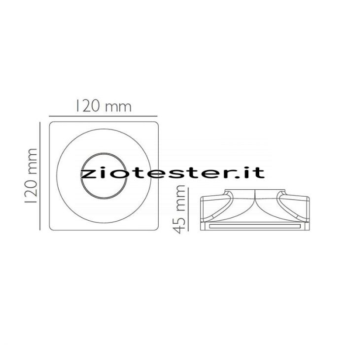 Portafaretto in gesso GYPSUM D GU10-tec