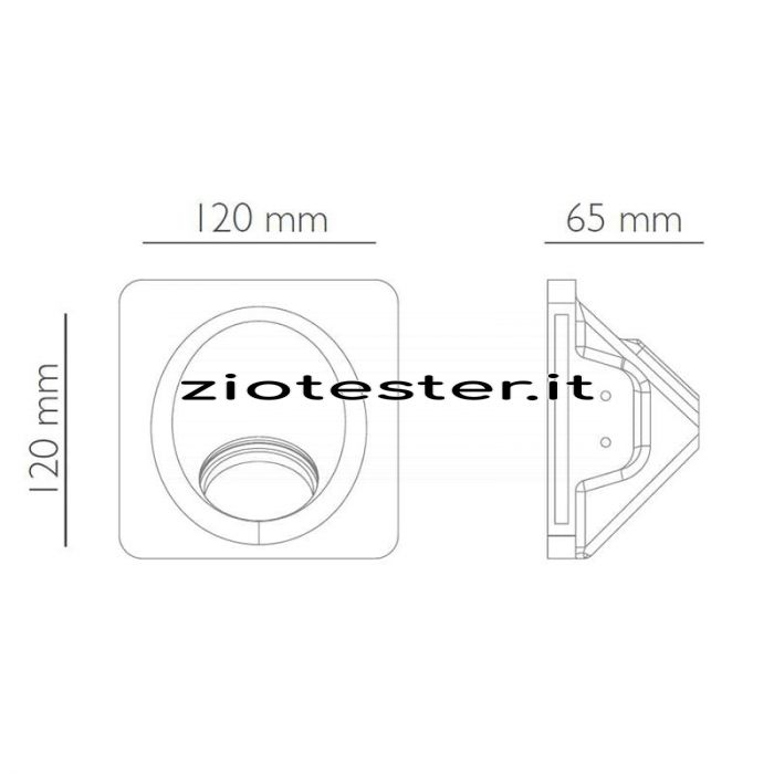 Portafaretto in gesso GYPSUM E GU10-tec
