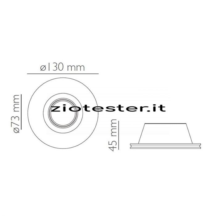 Portafaretto in gesso GYPSUM F GU10-tec
